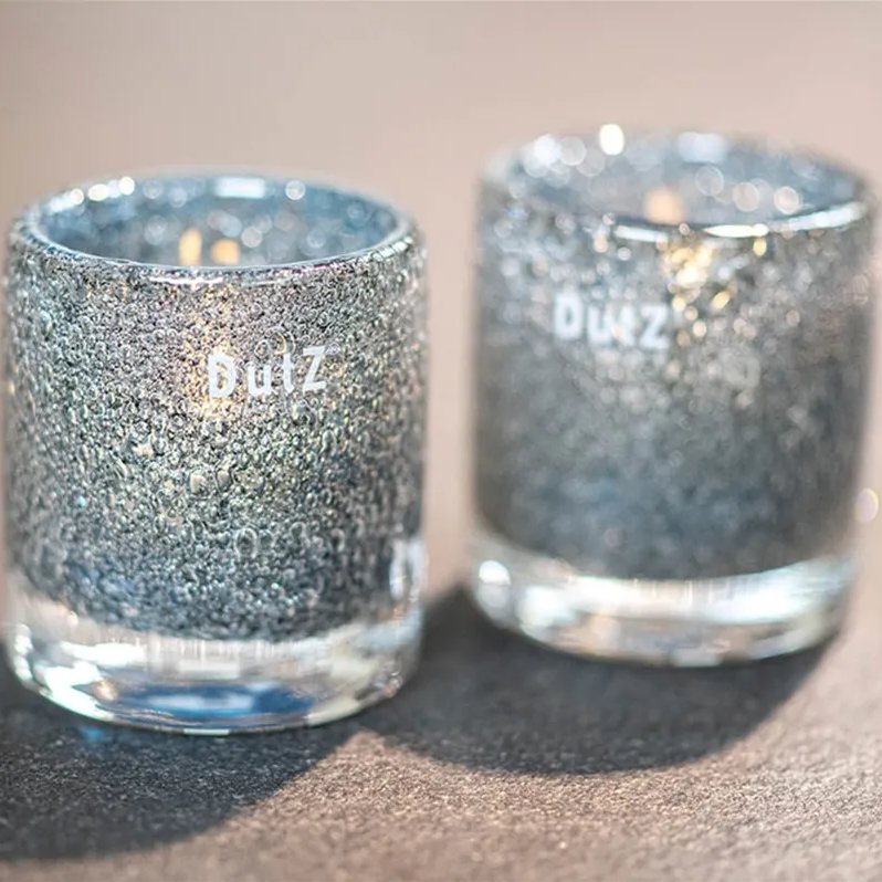 Glass Candle Holders - Cylinder Galaxy 10cm